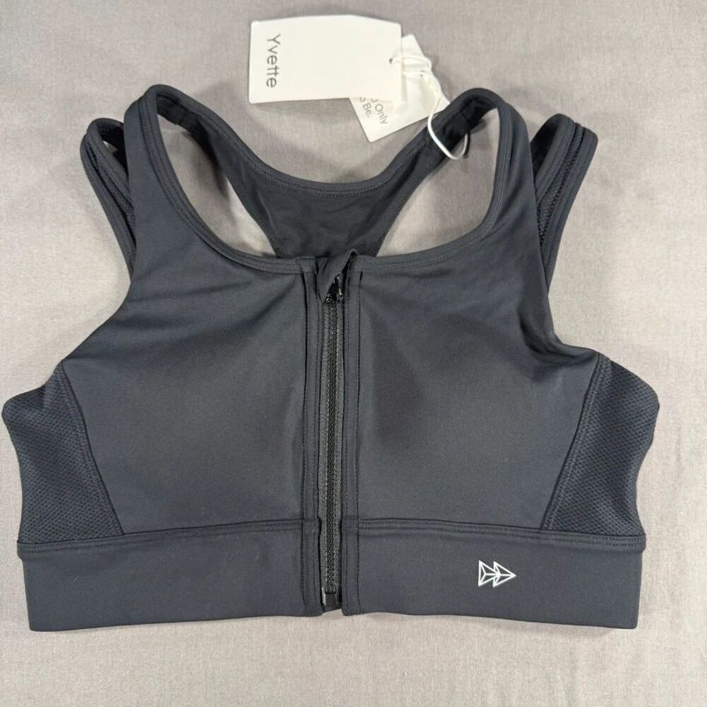 NWT Yvette Black Sports Bra Size S